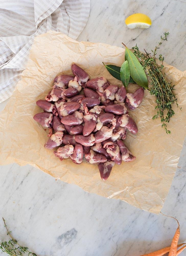 pasture raised organic chicken hearts