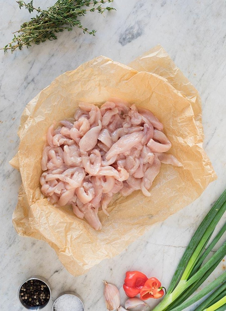 pasture raised organic chicken breast strips
