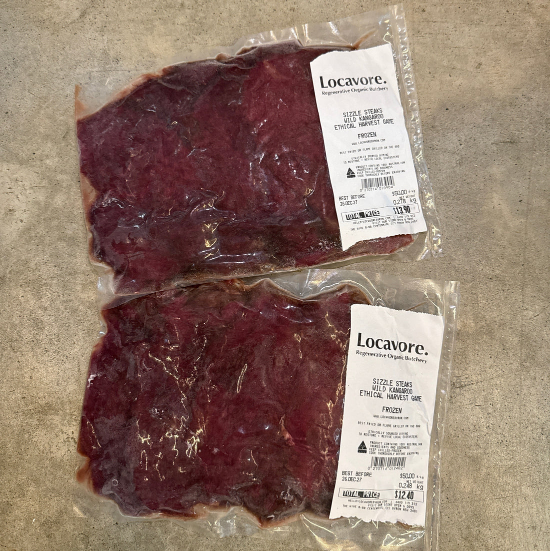 Kangaroo - Sizzle Steaks 500g
