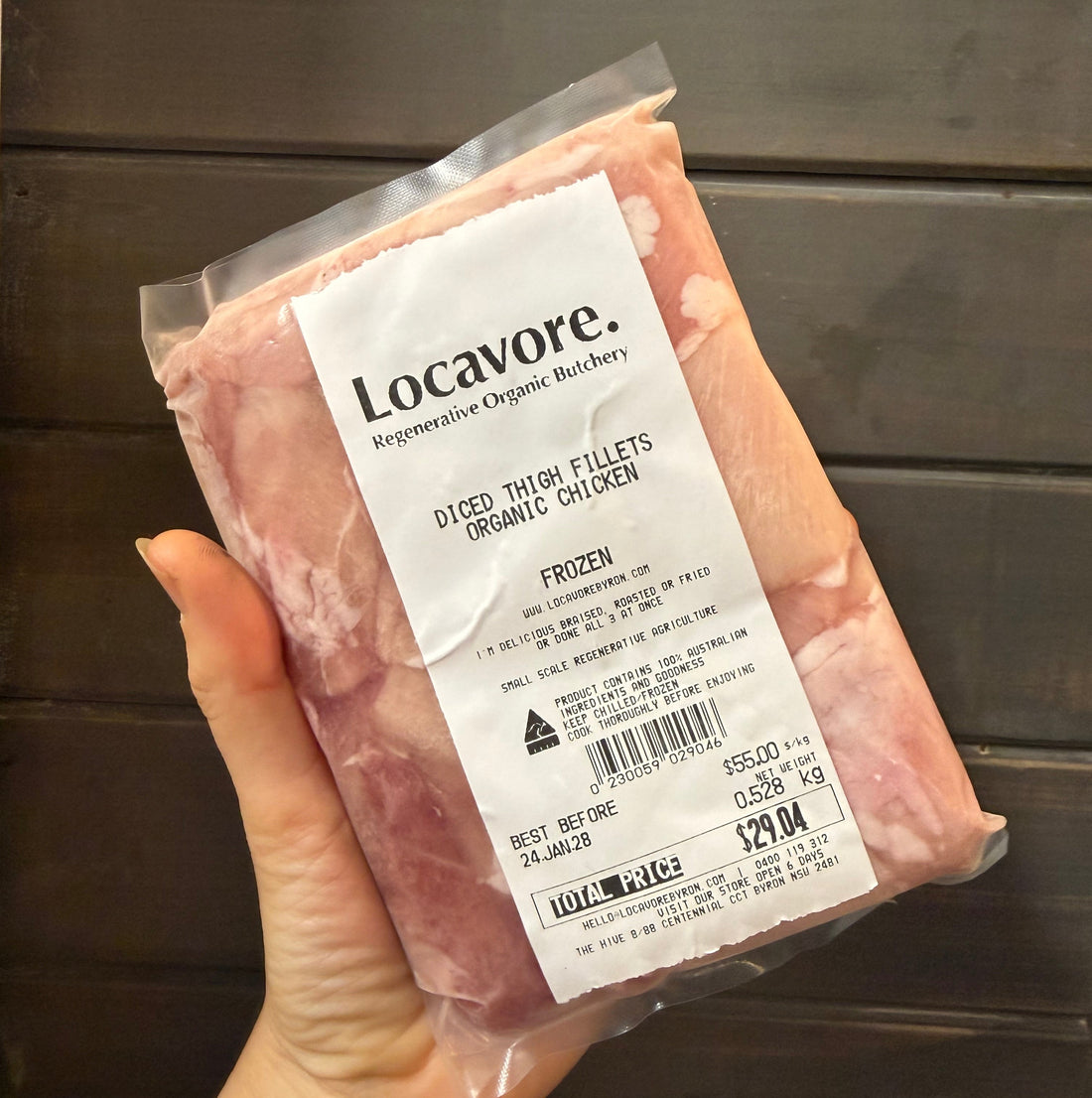 Skinless, Diced Chicken Thigh Fillets - 500g