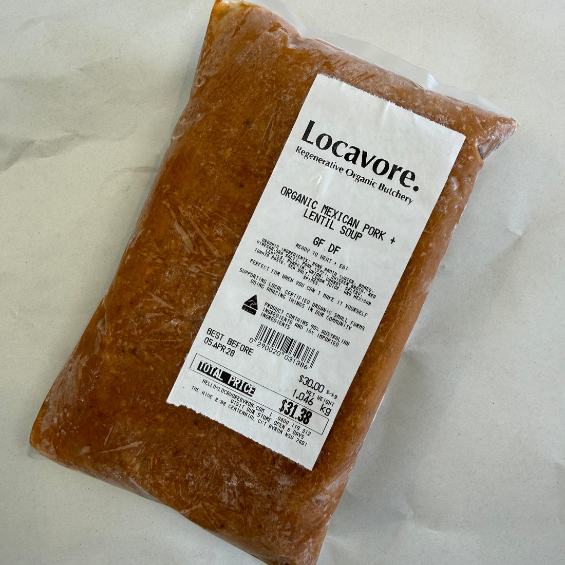 Organic Mexican Pork + Lentil Soup