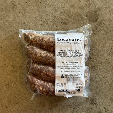 Beef Red Wine & Garlic Sausages – (GF / DF)